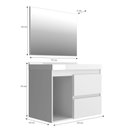 Ver imagem 3 de Conjunto Gabinete para Banheiro com Espelheira Califórnia 80