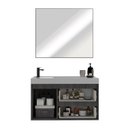 Ver imagem 2 de Conjunto Gabinete para Banheiro com Espelheira Califórnia 80 Carbono/Carbono