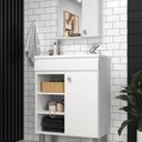 Ver imagem 1 de Conjunto Balcão para Banheiro com Espelheira Siena 55