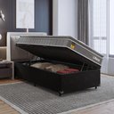 Ver imagem 6 de Cama Box Baú Solteiro Couro Preto + Colchão Life D33 Pillow Top 61x88x188cm Cinza - e-Shop Casa