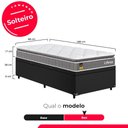 Ver imagem 3 de Cama Box Baú Solteiro Couro Preto + Colchão Life D33 Pillow Top 61x88x188cm Cinza - e-Shop Casa