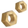 PORCA SEXTAVADA UNC 3/16 LATÃO POLIDO - 100UN - 1