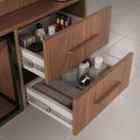 Ver imagem 5 de Conjunto Gabinete para Banheiro com Espelheira New 80 Noce/Noce
