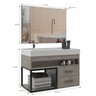 Conjunto Gabinete para Banheiro com Espelheira New 80 - 3