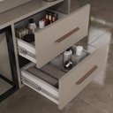 Ver imagem 6 de Conjunto Gabinete para Banheiro com Espelheira New 80 Bege/Nude