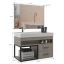 Ver imagem 3 de Conjunto Gabinete para Banheiro com Espelheira New 80
