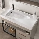 Ver imagem 5 de Conjunto Gabinete para Banheiro com Espelheira New 80 Bege/Nude
