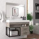 Ver imagem 1 de Conjunto Gabinete para Banheiro com Espelheira New 80