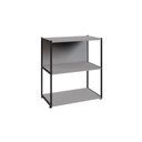 Ver imagem 4 de Estante Baixa Escritório 63cm X 36cm 3 Prateleiras F5 Office Cor:cinza Sagrado com Preto