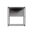 Ver imagem 3 de Estante Baixa Escritório 63cm X 36cm 3 Prateleiras F5 Office Cor:cinza Sagrado com Preto