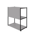 Ver imagem 5 de Estante Baixa Escritório 63cm X 36cm 3 Prateleiras F5 Office Cor:cinza Sagrado com Preto