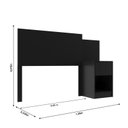 Ver imagem 5 de Cabeceira de Solteiro Altesa 1 Gavetas 1 Nichos Preto