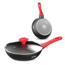 Ver imagem 1 de Panelas Ichef Home Vermelha Sauté Grand 24cm e Sauté Petit 20cm com Tampa 24cm | Home Vermelha