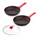 Ver imagem 2 de Panelas Ichef Home Vermelha Sauté Grand 24cm e Sauté Petit 20cm com Tampa 24cm | Home Vermelha