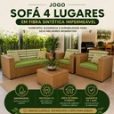 Ver imagem 2 de Jogo Sofá 4 Lugares Área Externa Fibra Sintética Impermeável