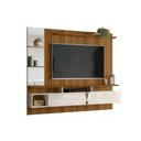 Ver imagem 4 de Painel para TV Villa Mistral 183cm MDF Ripado Freijó Off White com Gaveta e Nicho Lukaliam Móveis