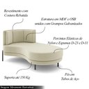 Ver imagem 3 de Sofá Chaise Lado Direito Downey Sala de Estar Veludo Bege G15 - Gran Belo