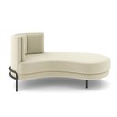 Ver imagem 6 de Sofá Chaise Lado Direito Downey Sala de Estar Veludo Bege G15 - Gran Belo
