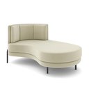 Ver imagem 2 de Sofá Chaise Lado Direito Downey Sala de Estar Veludo Bege G15 - Gran Belo