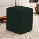 Ver imagem 2 de Puff Decorativo Sala de Estar Quadrado 36x47cm Veludo Verde - Abmaza