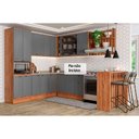 Ver imagem 1 de Cozinha Modulada Completa Bella 9 Peças (3aéreos+3balcões+1torrequente+1ilha+1complemento) C9p200