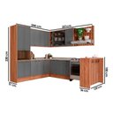 Ver imagem 3 de Cozinha Modulada Completa Bella 9 Peças (3aéreos+3balcões+1torrequente+1ilha+1complemento) C9p200