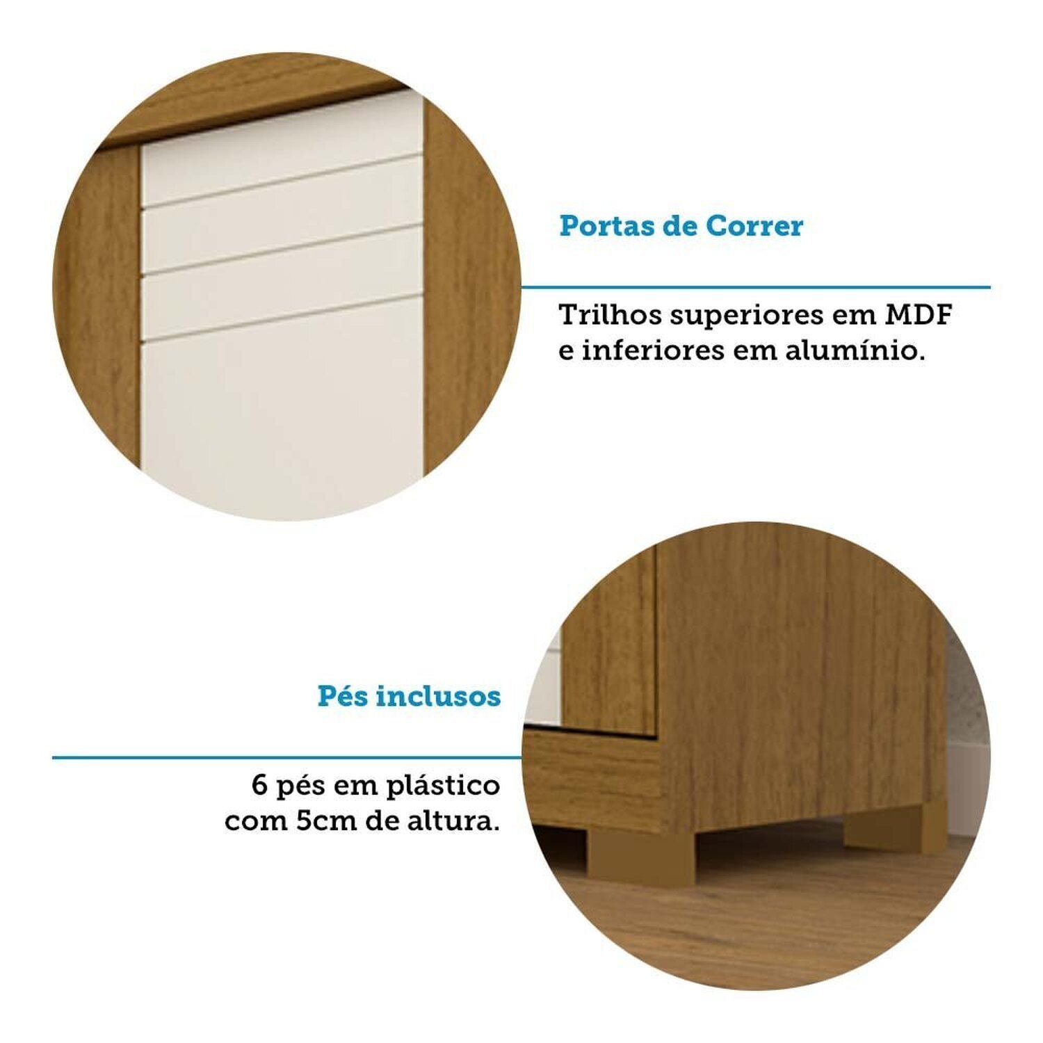 Guarda-roupa Solteiro 2 Portas de Correr 100% Mdf Cinerária Espresso Móveis - 7