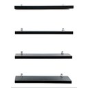 Ver imagem 6 de Jogo de Kit com 4 Prateleiras Pretas Organizadora 70x20x1,5cm com Suporte