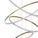 Ver imagem 6 de Lustre Pendente Led Luxo 6 Anéis 120 Cm