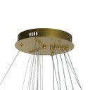 Ver imagem 3 de Lustre Pendente Led Luxo 6 Anéis 120 Cm