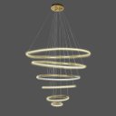 Ver mais imagens de Lustre Pendente Led Luxo 6 Anéis 120 Cm