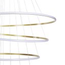 Ver imagem 5 de Lustre Pendente Led Luxo 6 Anéis 120 Cm