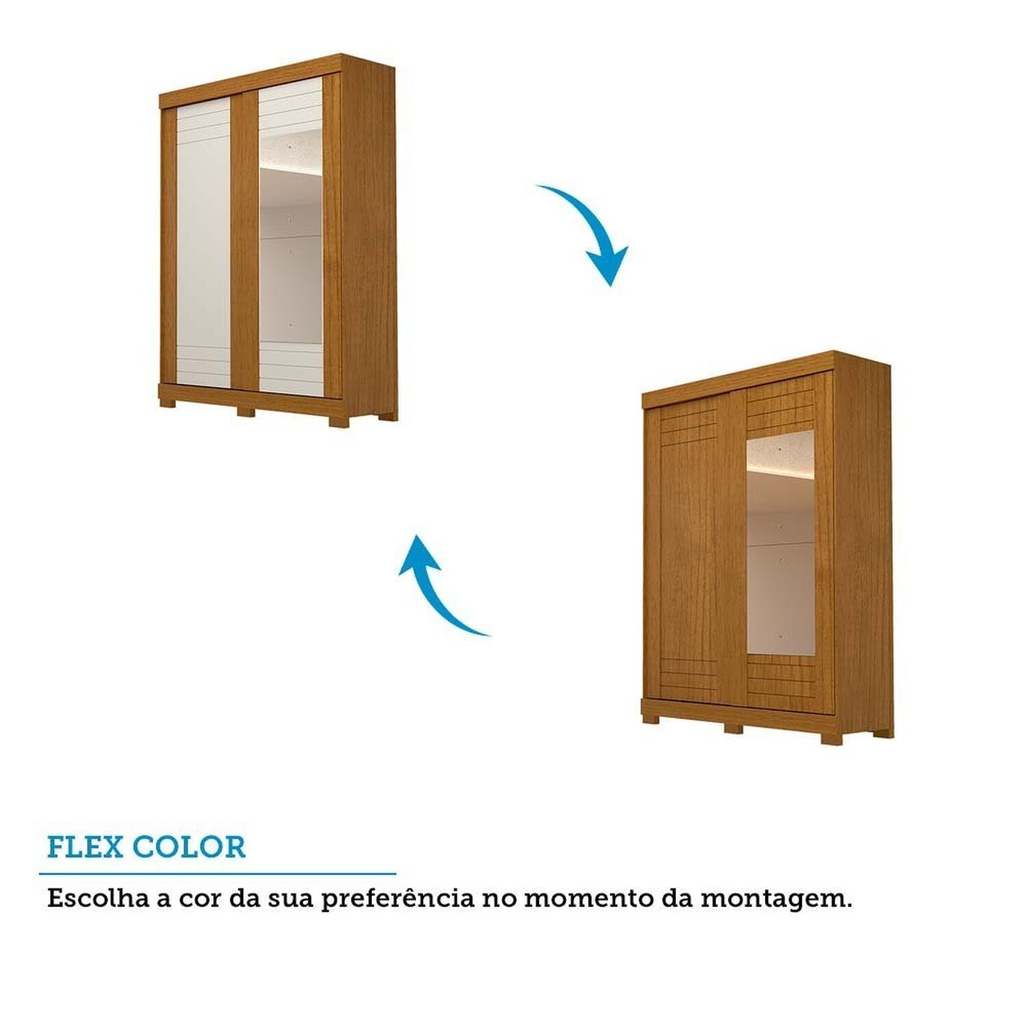 Guarda-roupa Solteiro 2 Portas de Correr com Espelho 100% Mdf Cinerária Espresso Móveis - 5