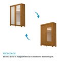 Ver imagem 6 de Guarda-roupa Solteiro 2 Portas de Correr com Espelho 100% MDF 140cm Cinerária Espresso Móveis