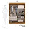 Guarda-roupa Solteiro 140cm 2 Portas de Correr 100% Mdf Cinerária Espresso Móveis - 5