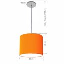 Ver imagem 2 de Lustre Luminária Pendente Vivare Free Lux Pe-4107cz Cúpula em Tecido 25x20cm