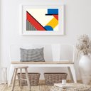 Ver imagem 2 de Quadro Abstrato Mondrian - 60x48cm:madeira Preta