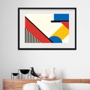 Ver imagem 1 de Quadro Abstrato Mondrian - 60x48cm:madeira Preta
