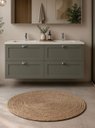 Ver imagem 1 de Gabinete para Banheiro 160cm Retro MDF Verde Milano - On Móveis
