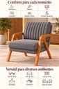 Ver imagem 4 de Poltrona Decorativa Madeira Maciça Nobre Suede Luxo Moderna