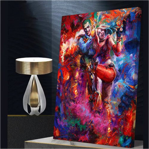 Quadro Decorativo Arlequina , Coringa Varias Peças Para Sala E Quarto . 2  Peças