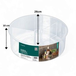 2x Organizador Redondo Giratório Elegance com 3 Divisórias - 2