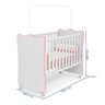 Berço Simples Certificado Inmetro Doce Sonho Branco Rosa - 4