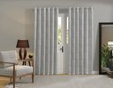 Ver imagem 1 de Cortina Jacquard para Sala/quarto 200x180| Admirare:cinza Claro