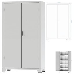 Armário de Aço 1,94 X 1,20 X 0,40 Cinza - Ultra Móveis - 2