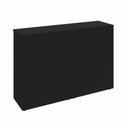 Ver imagem 6 de Armário Médio para Escritório 1,60 m com 4 Portas, Chave e 3 Prateleiras F5 Office Cor:Preto