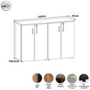 Ver imagem 3 de Armário Médio para Escritório 1,60 m com 4 Portas, Chave e 3 Prateleiras F5 Office Cor:Preto
