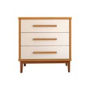 Ver imagem 3 de Cômoda para Quarto 3 Gavetas Charlotte Nature / Off White