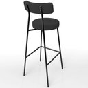 Ver imagem 7 de Kit 04 Banquetas Altas Bar Cozinha Sala De Jantar Em Aço Milão L02 Suede Preto - Lyam Decor