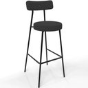 Ver imagem 3 de Kit 04 Banquetas Altas Bar Cozinha Sala De Jantar Em Aço Milão L02 Suede Preto - Lyam Decor